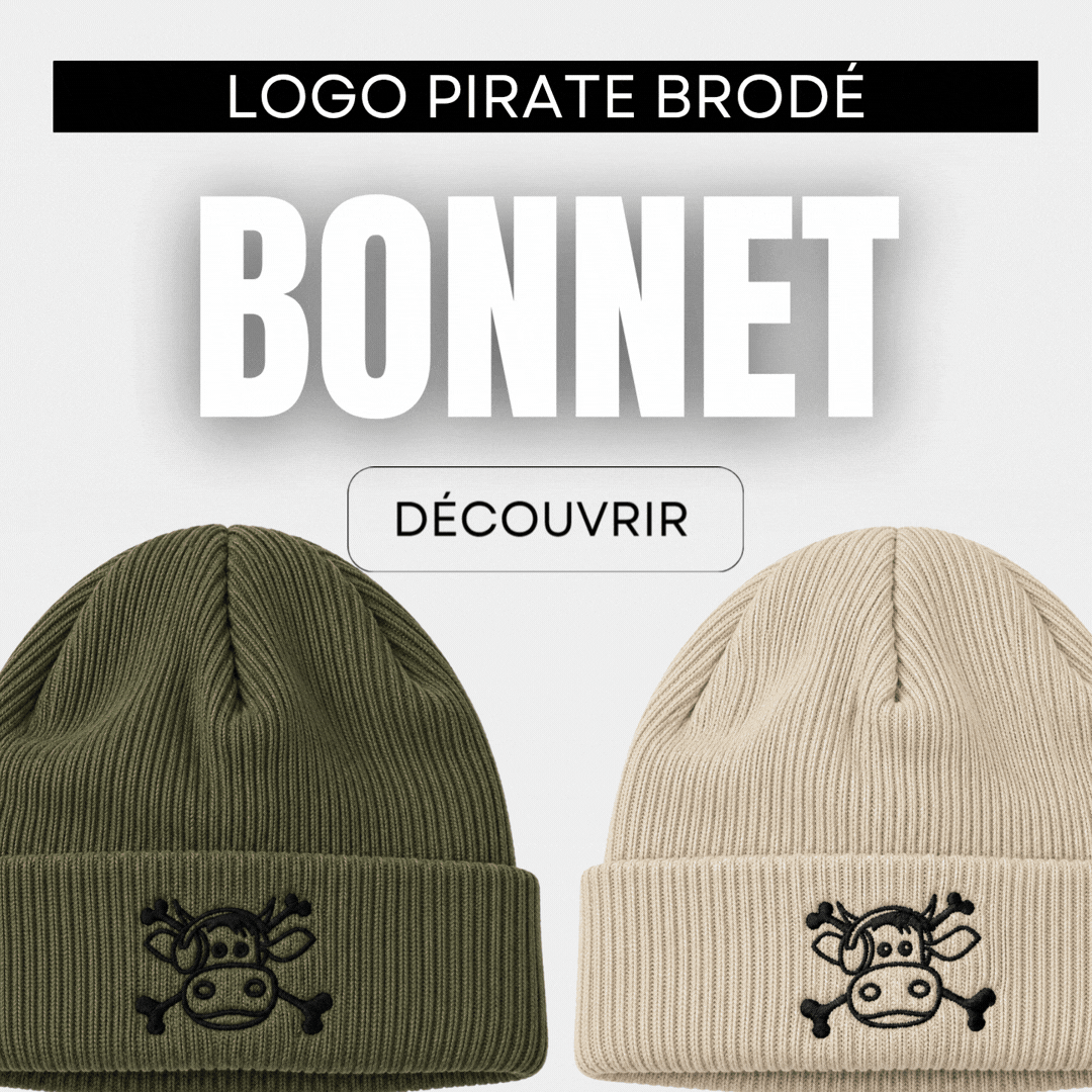 Bonnet Pirate Brodé - Coton organique