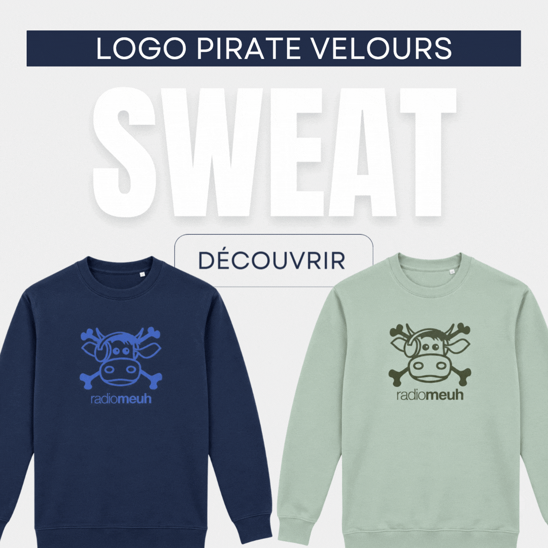 Sweat col rond Pirate - Logo velours