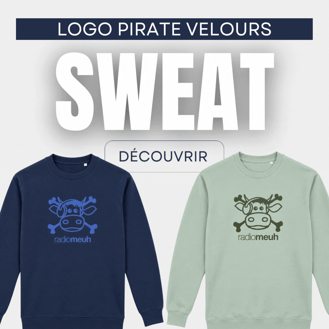 Sweat col rond - Logo Pirate velours